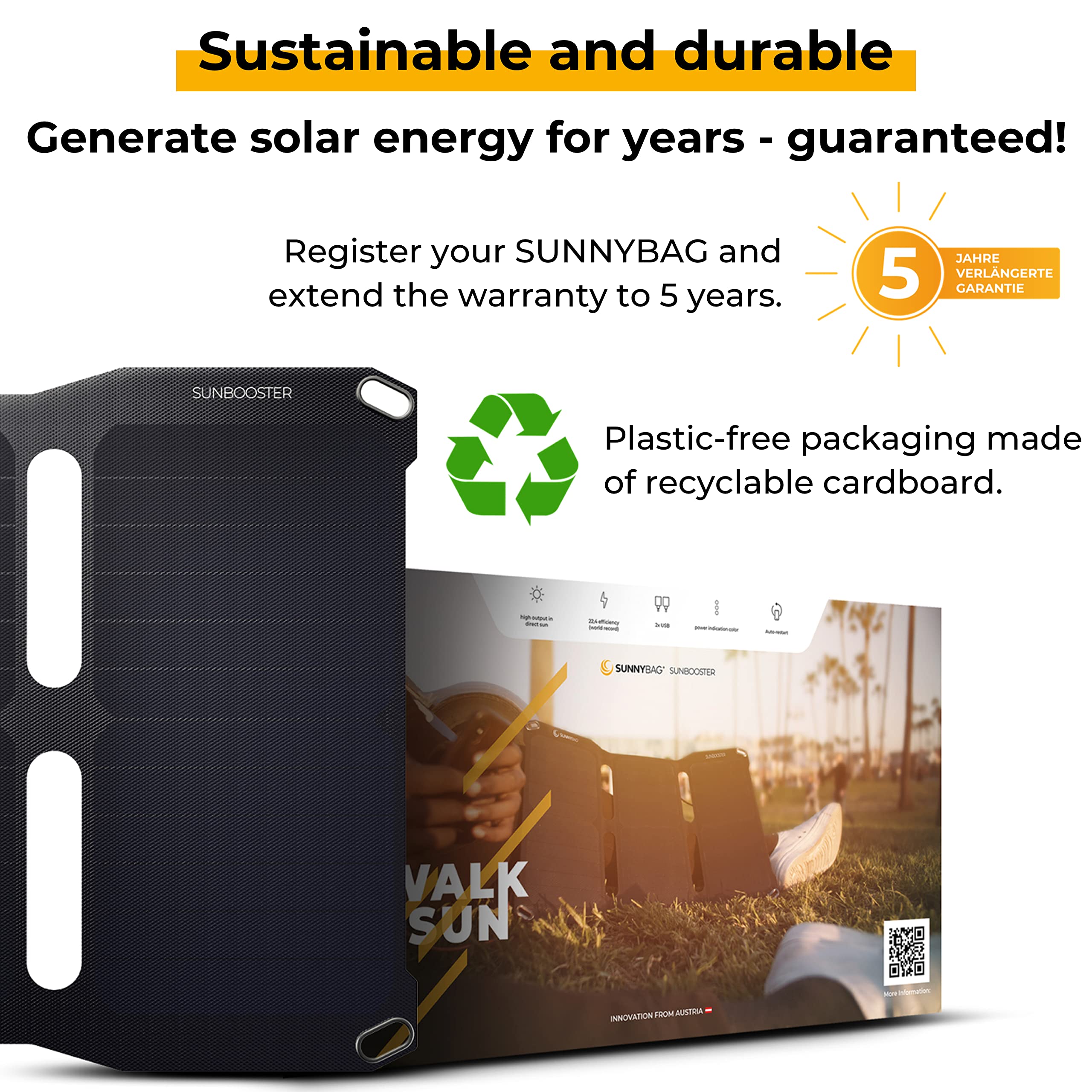 Amazon | Sunnybag SUNBOOSTER 21W 折りたたみ式ソーラーパネル充電器